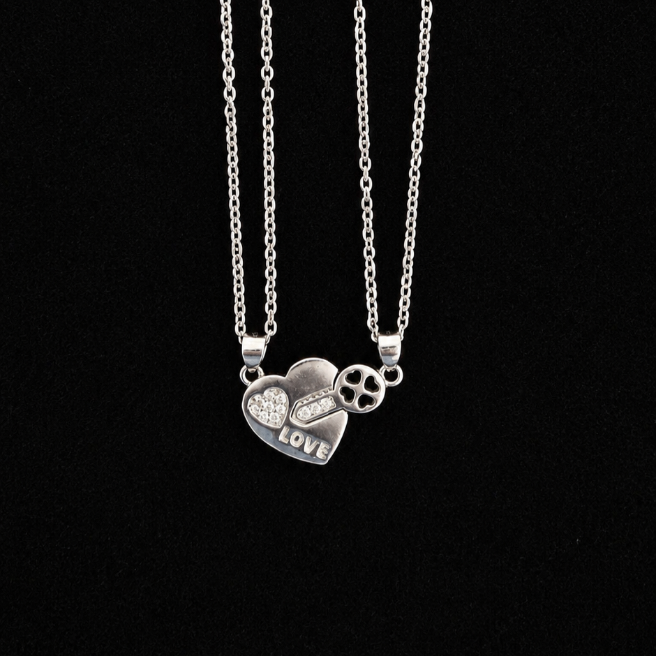 Heart and Key Pendant