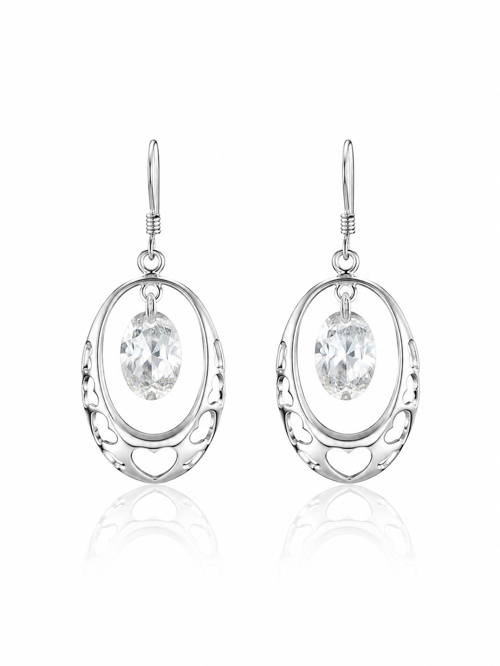 Heart Cut out Solitaire Drops