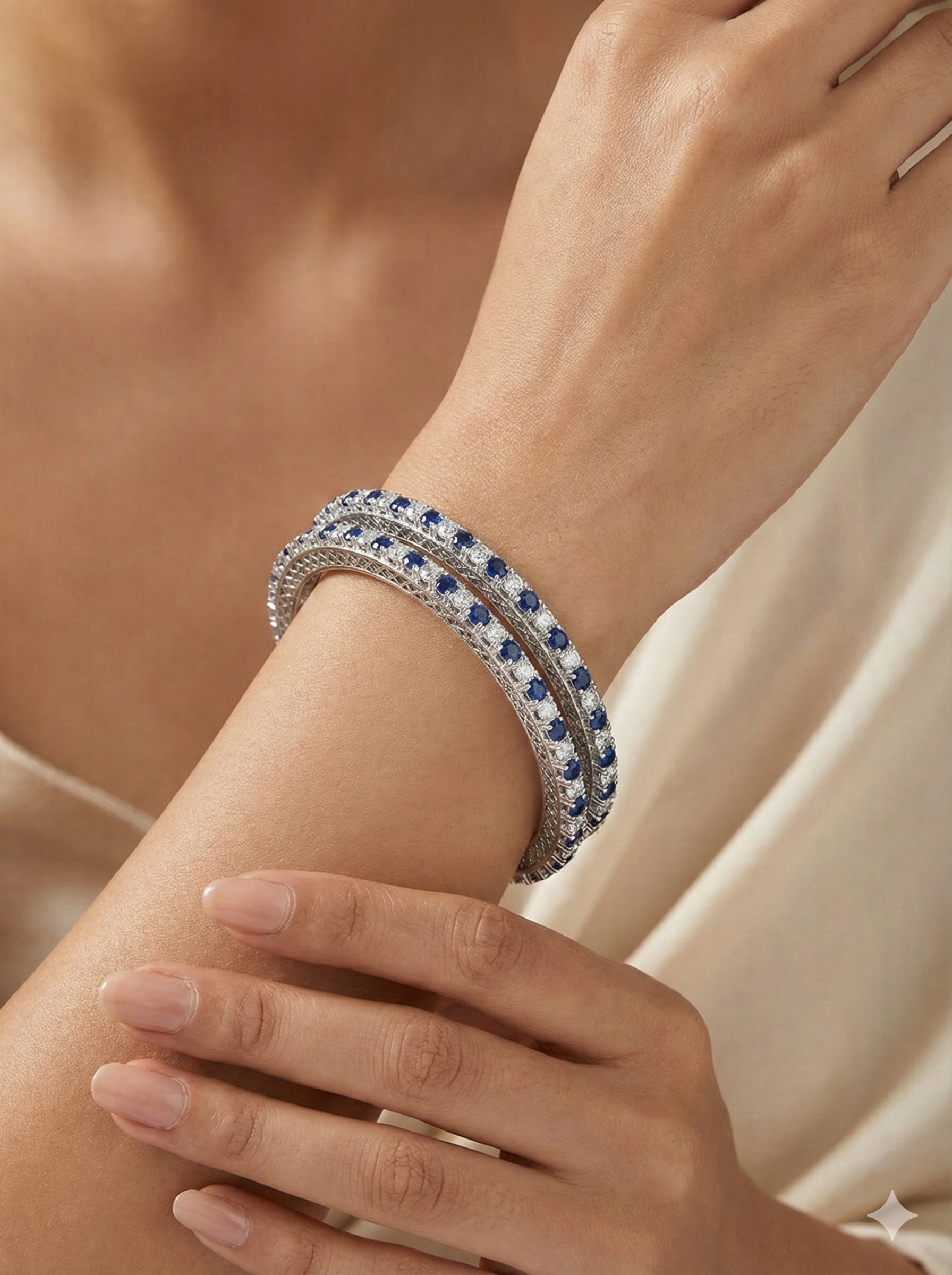 Silver & Blue sapphire sparkle