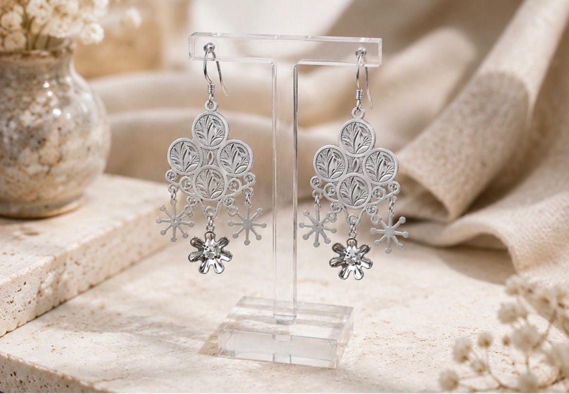 Intricate Silver Flora