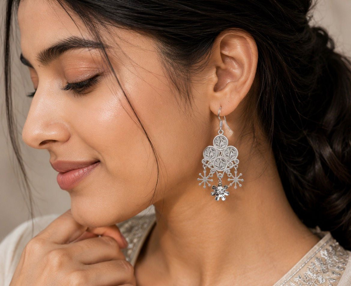 Intricate Silver Flora