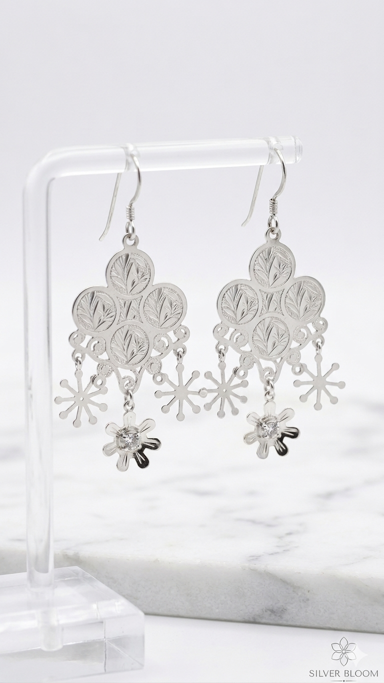 Intricate Silver Flora