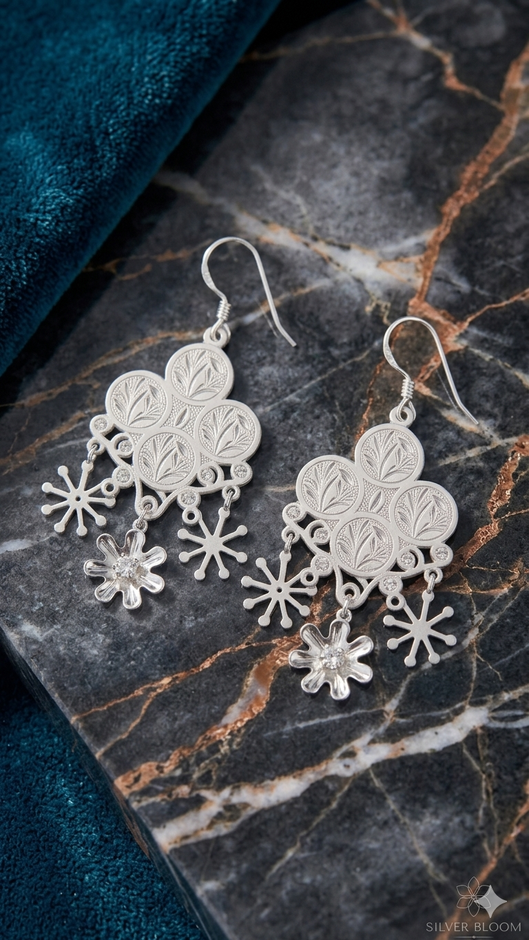 Intricate Silver Flora