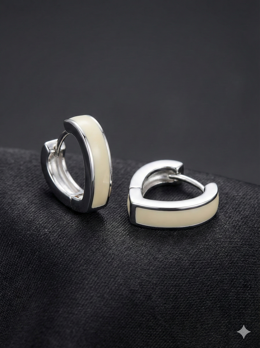 Iridescent Inlay Heart Hoops_1