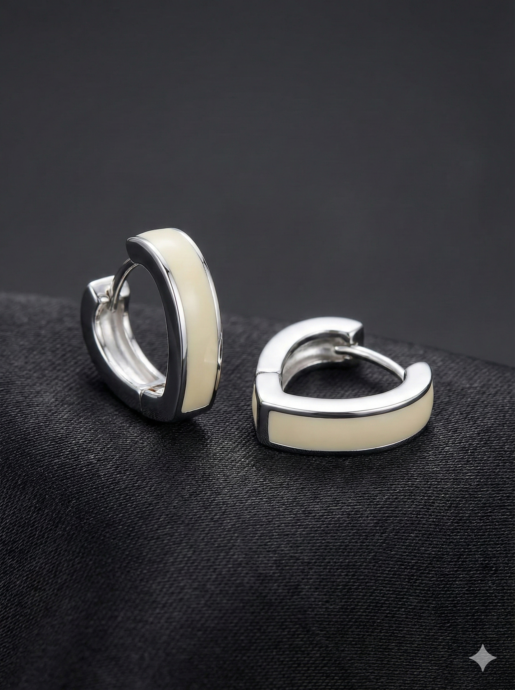 Iridescent Inlay Heart Hoops_1