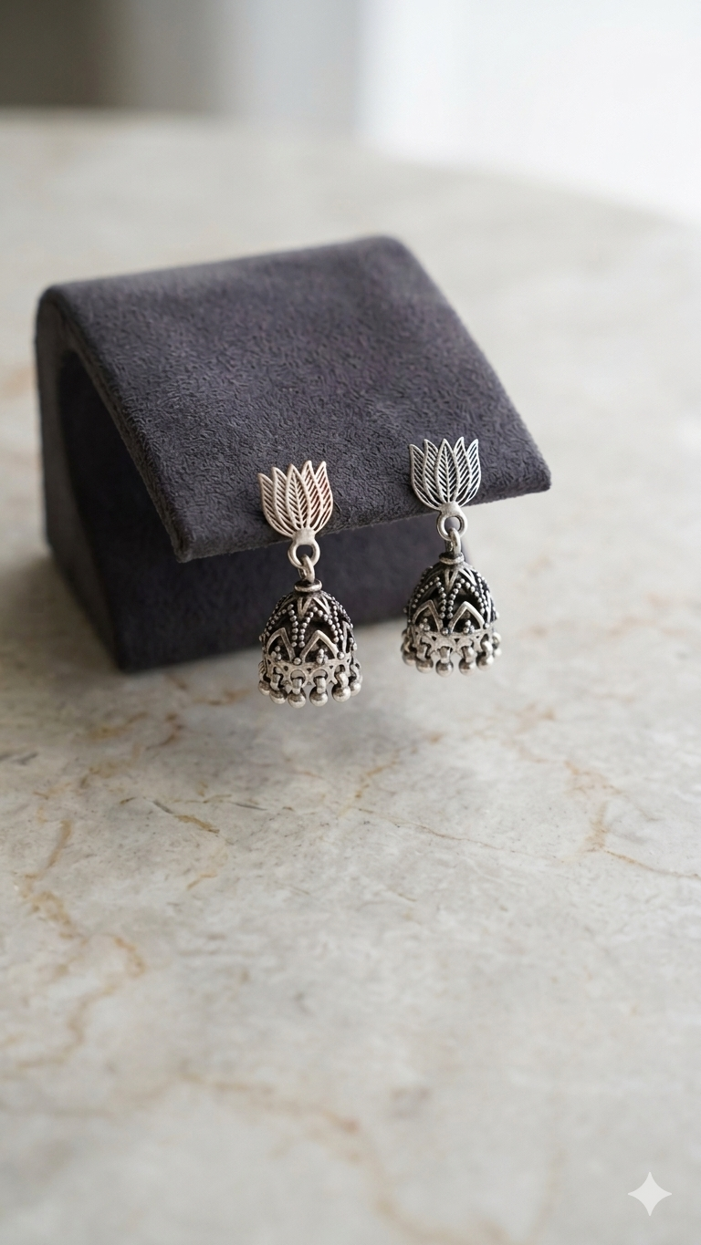 Lotus Jhumkas