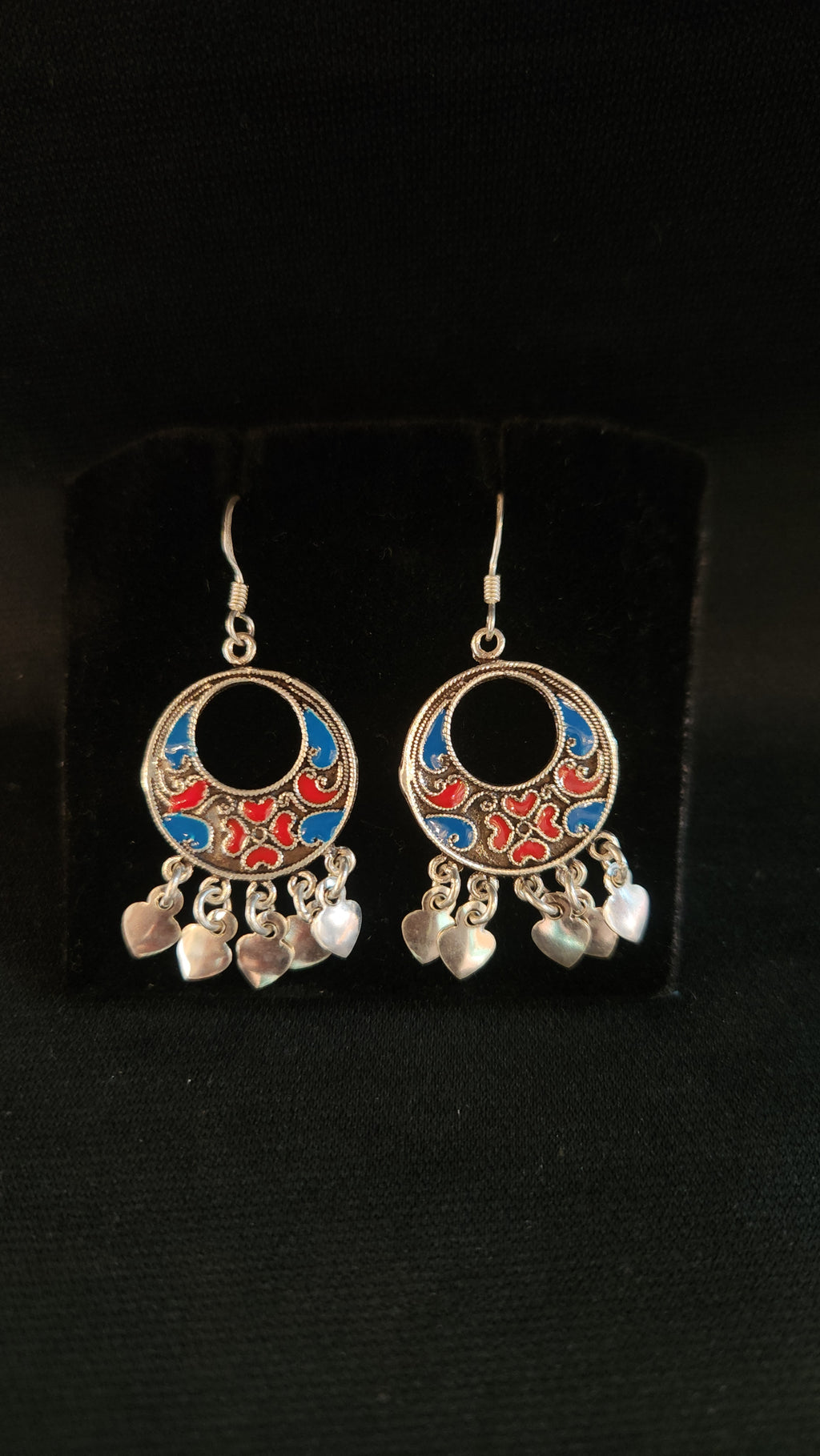 Meenakari Crescent Drops