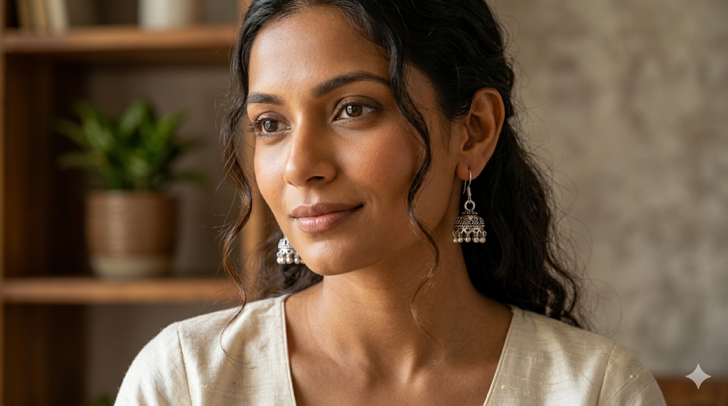 Silver Mini Jhumkis