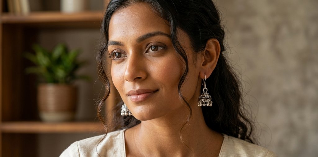 Silver Mini Jhumkis