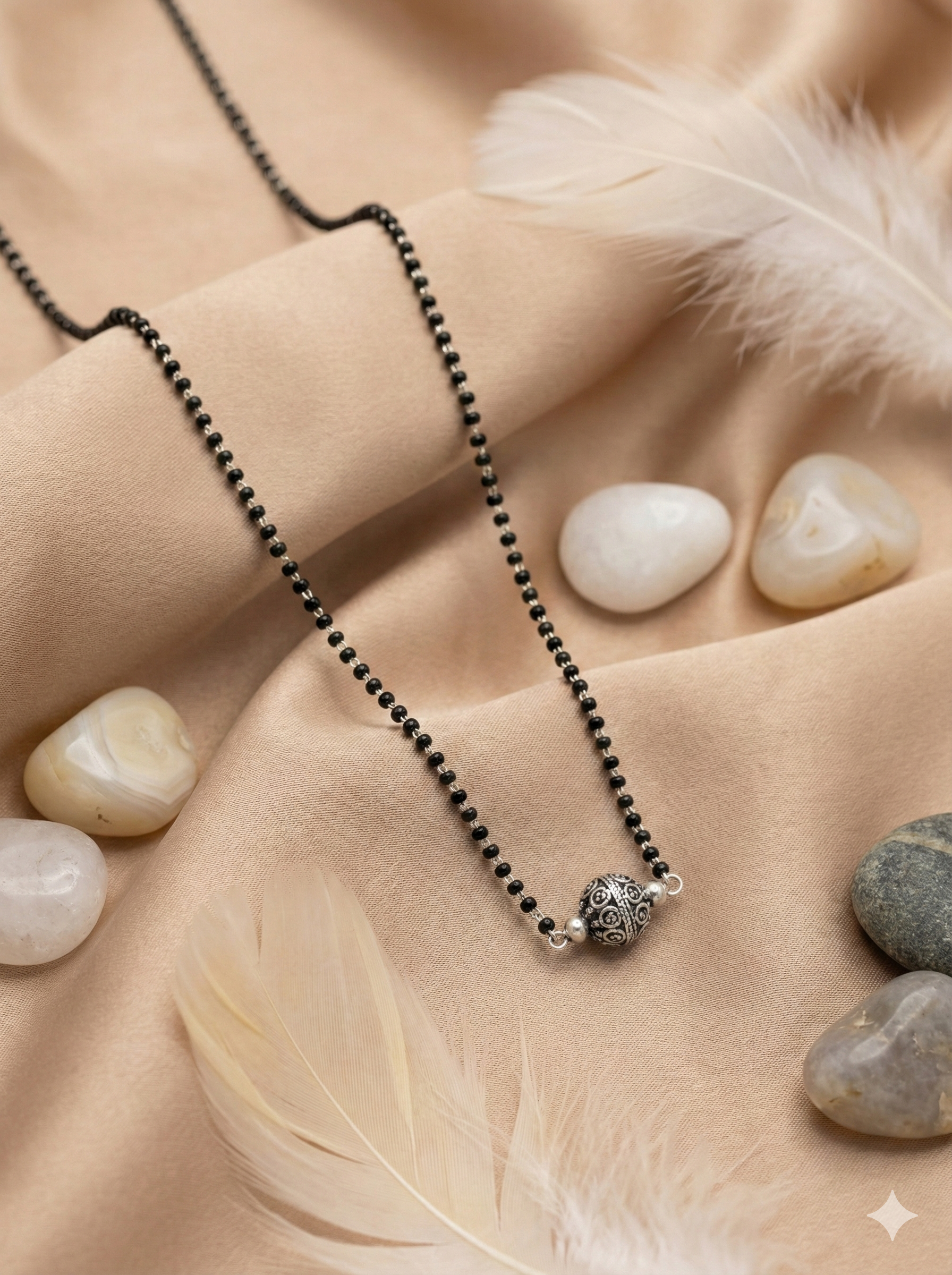 Modern Minimalist Silver Mangalsutra_2