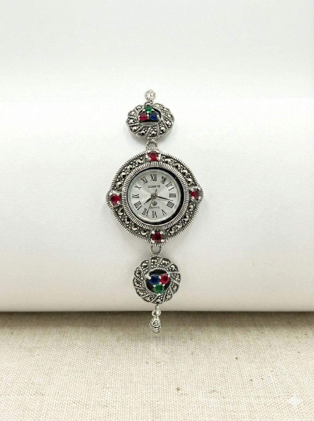 Multi-Gemstone Watch Bracelet