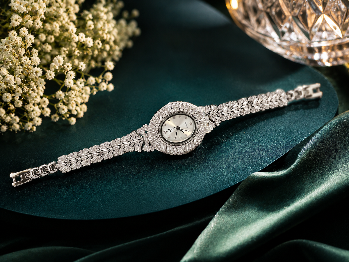 Oval Dial Silver Watch