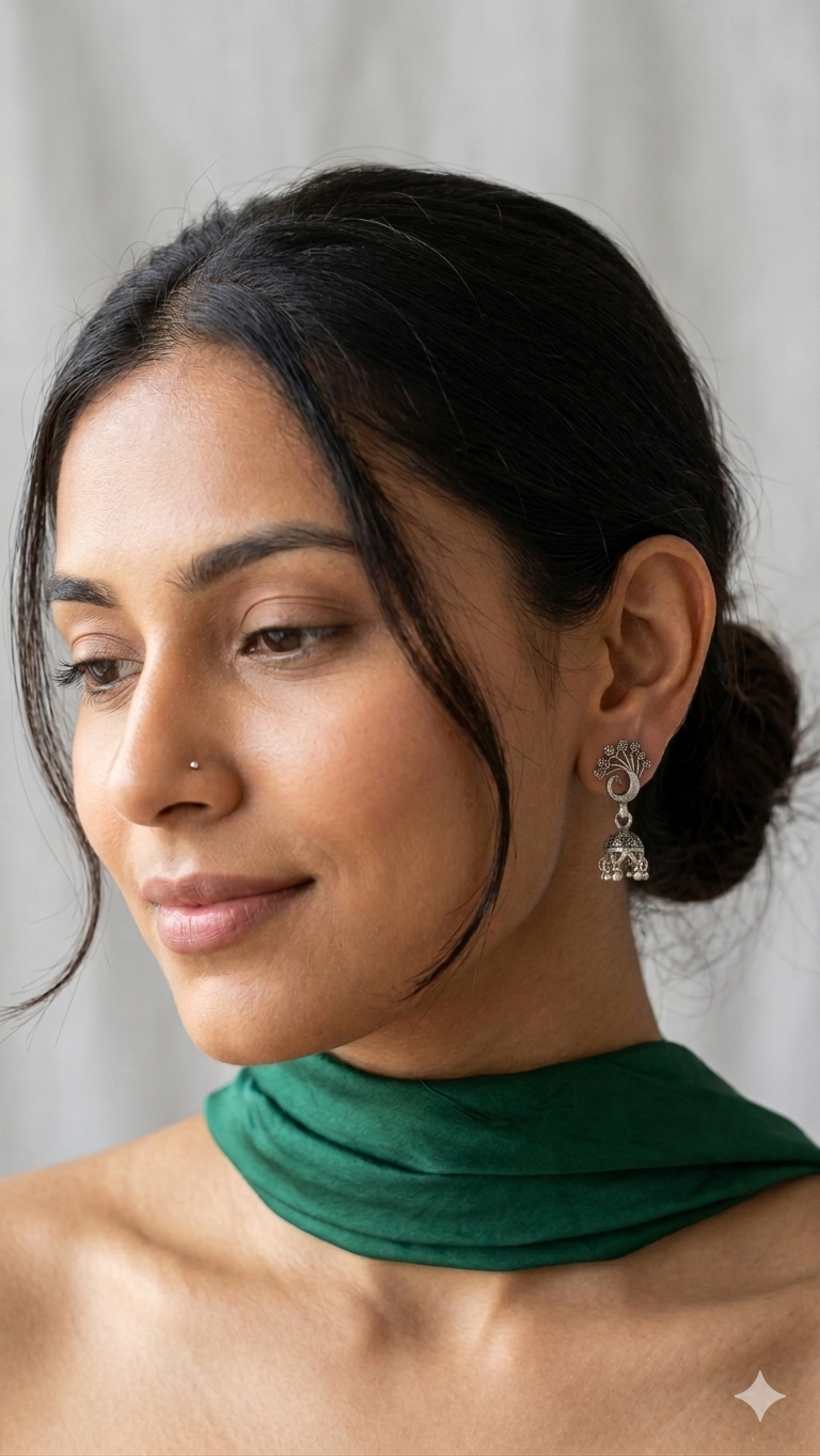 Peacock Jhumkas