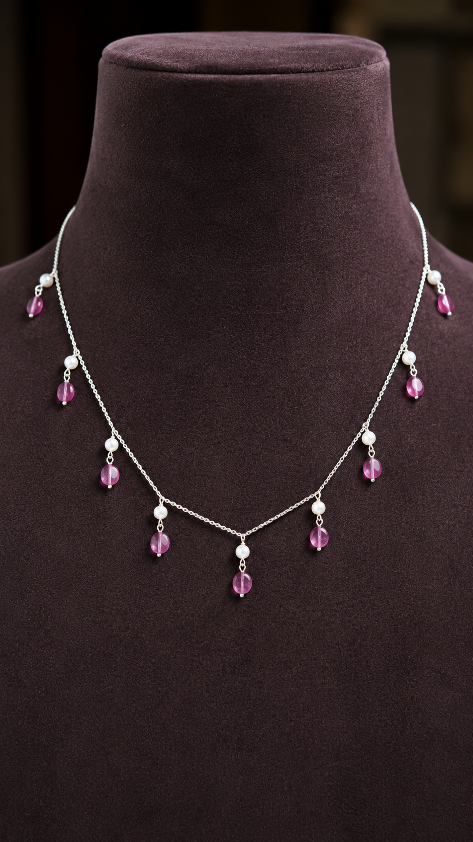 Pearl Drop Necklace by Myrah Jewels