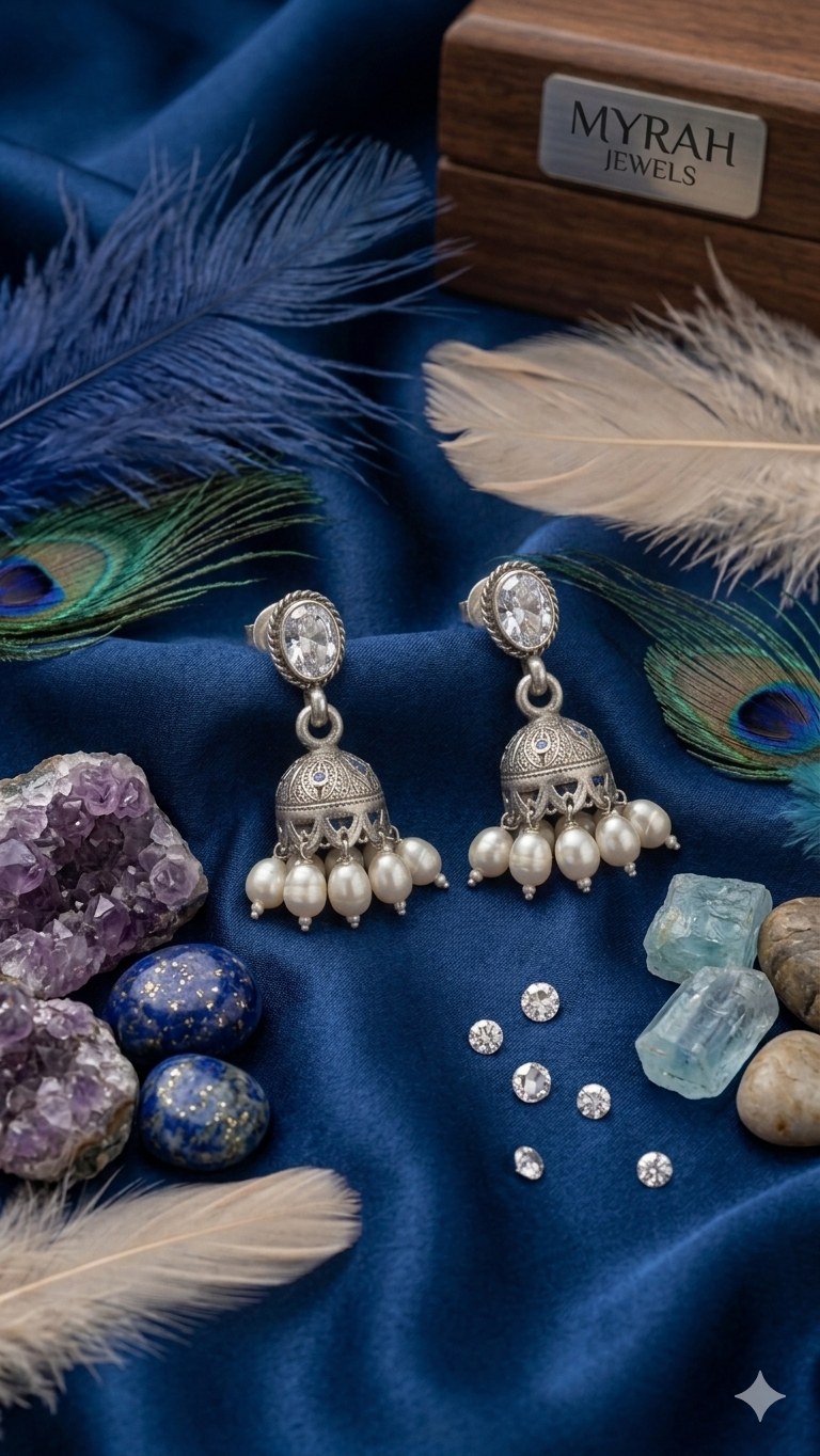 Pearl Drop Jhumkas