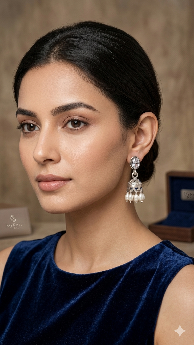 Pearl Drop Jhumkas