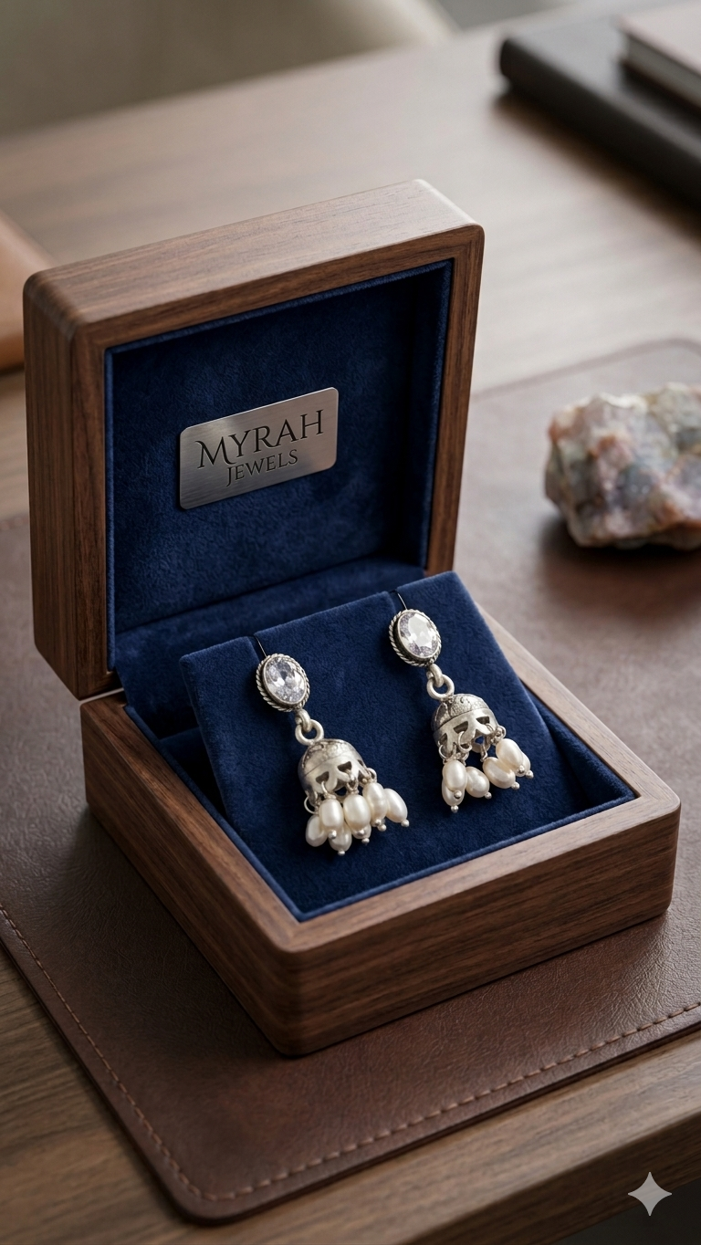 Pearl Drop Jhumkas