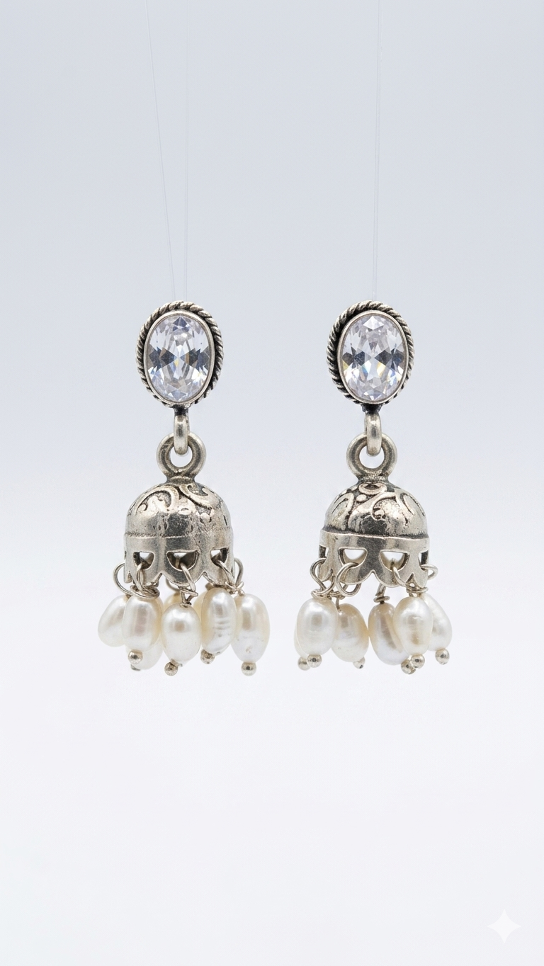 Pearl Drop Jhumkas