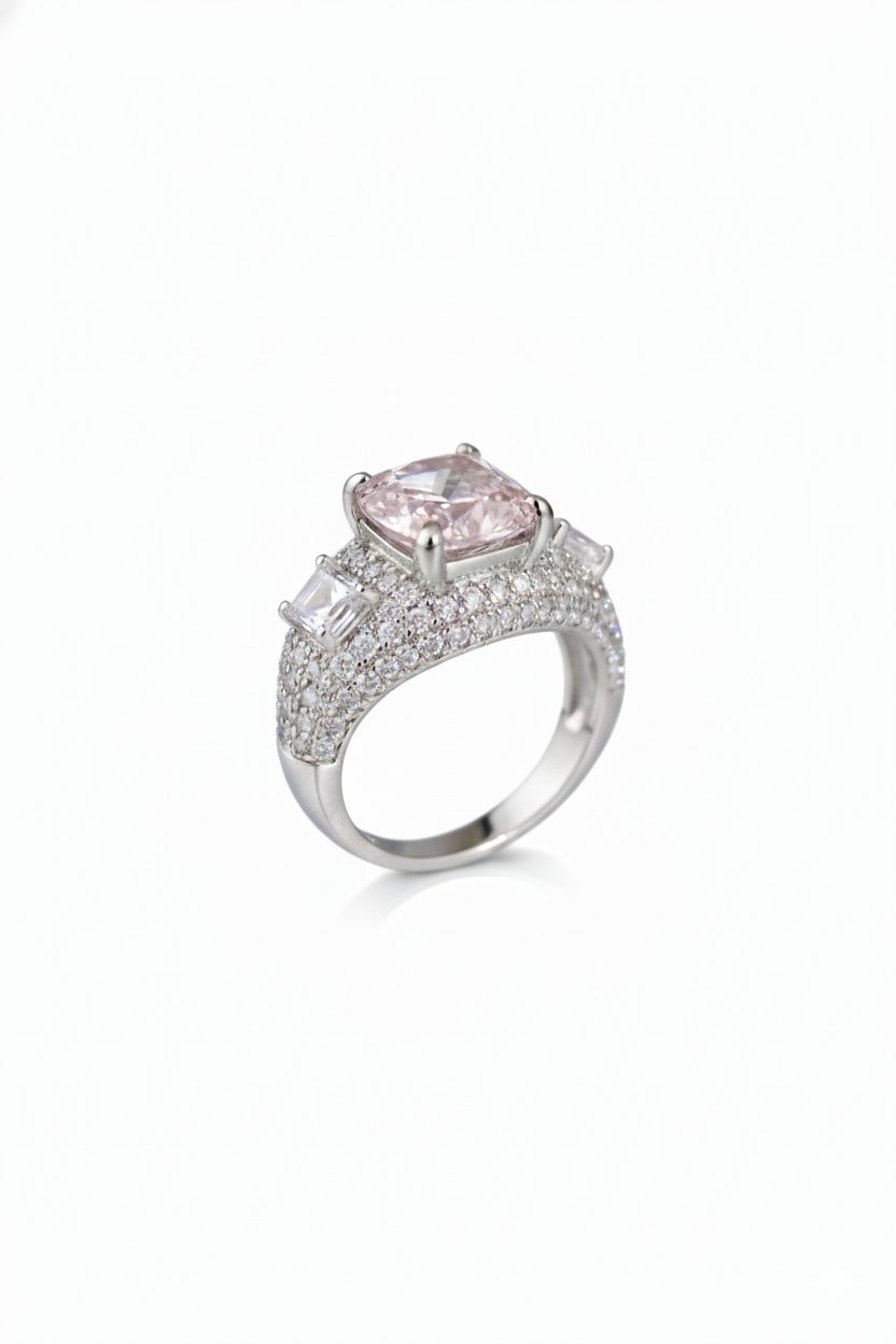 Pink Oval with Baguette Accents_2