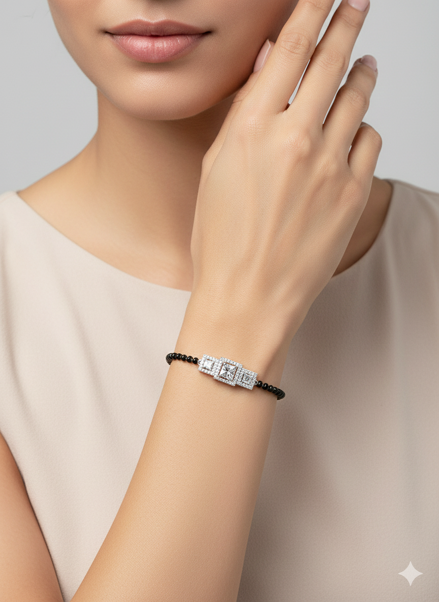 Princess Cut Mangalsutra Bracelet_1