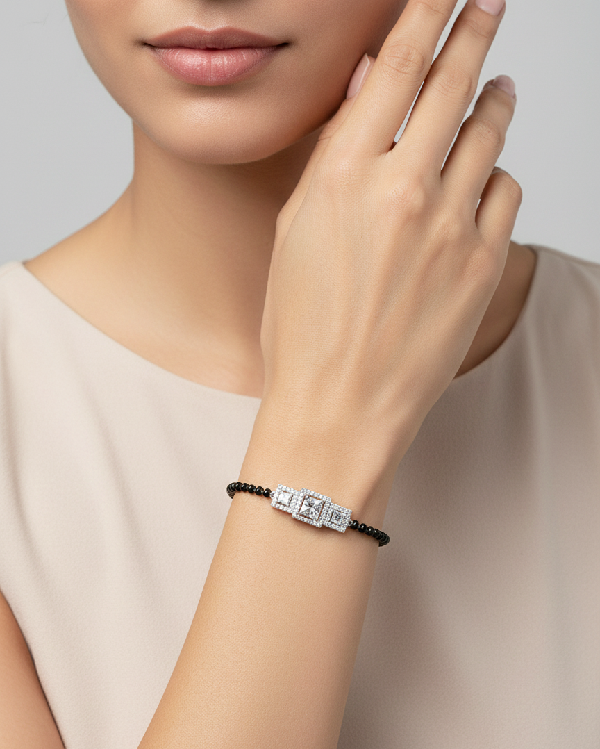 Princess Cut Mangalsutra Bracelet_1