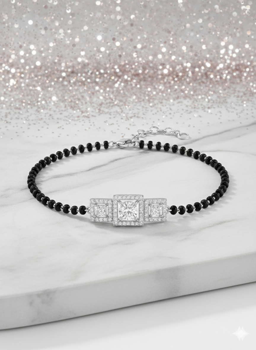 Princess Cut Mangalsutra Bracelet_2