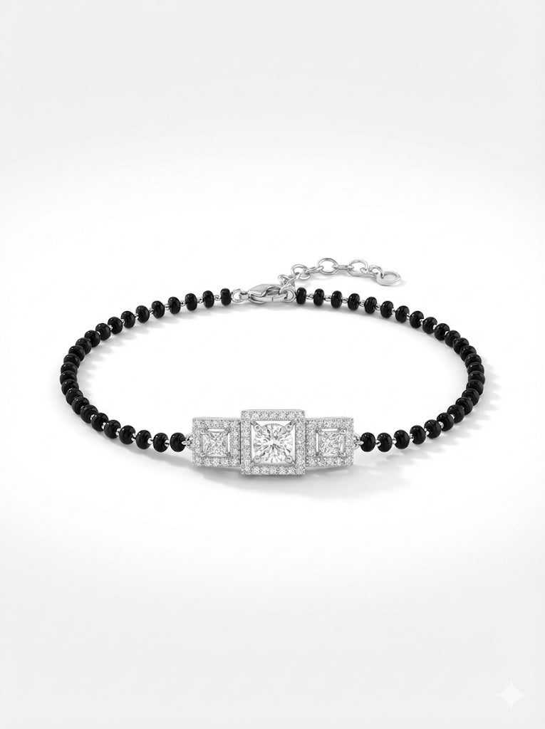Princess Cut Mangalsutra Bracelet_3
