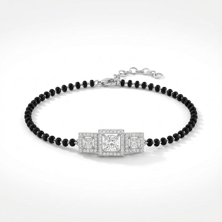 Princess Cut Mangalsutra Bracelet_3