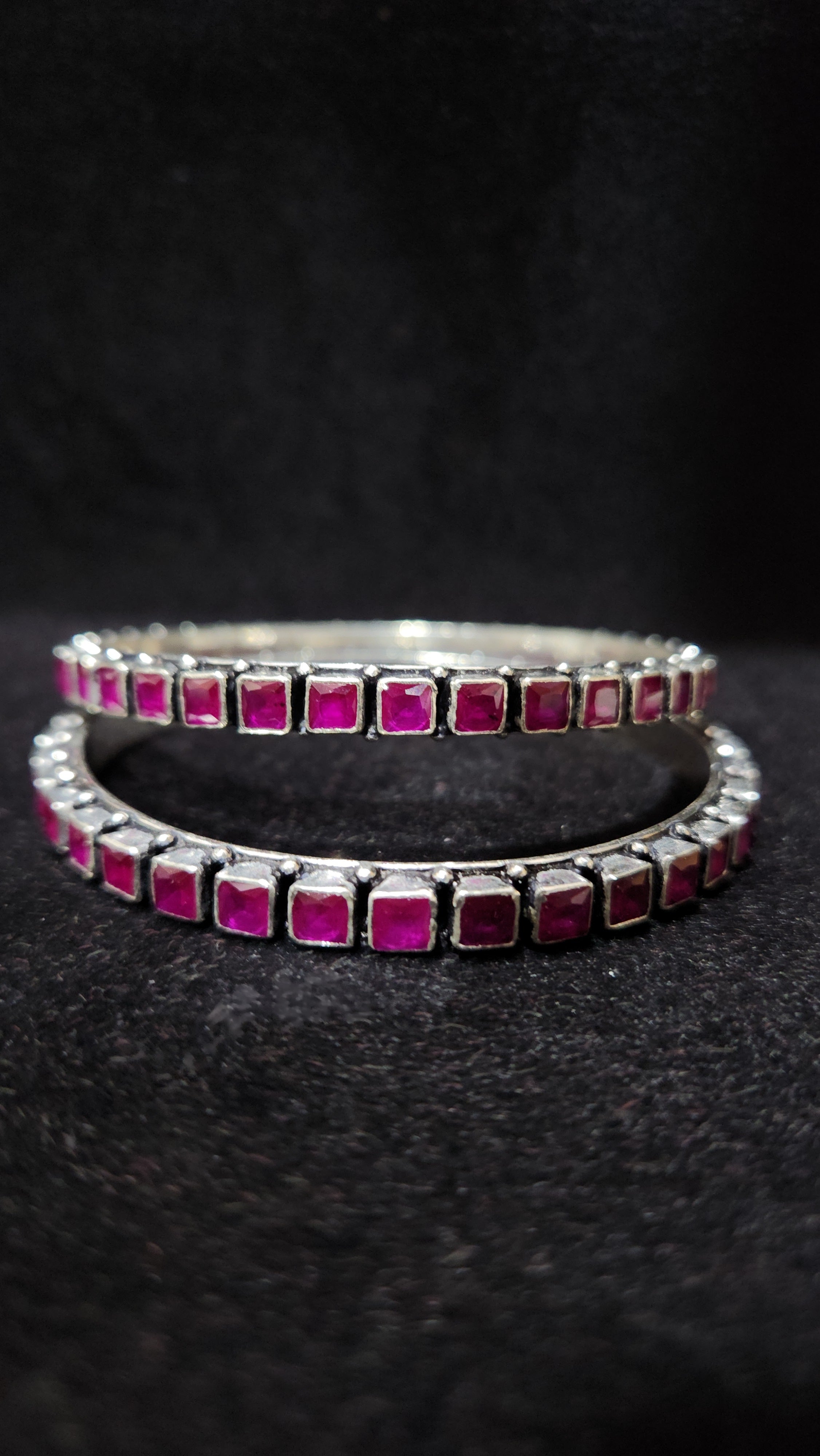 Radiant Ruby Toned Bangles