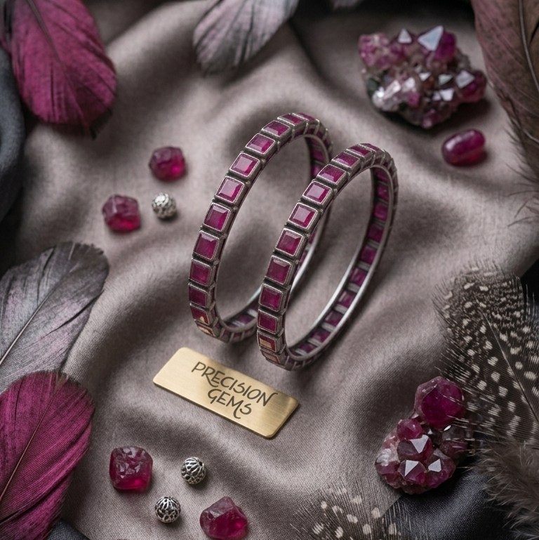 Radiant Ruby Toned Bangles