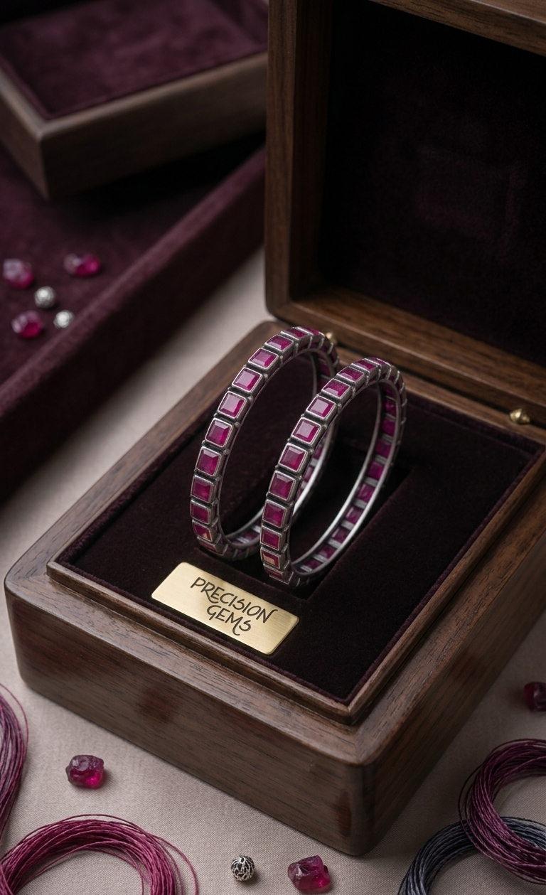 Radiant Ruby Toned Bangles