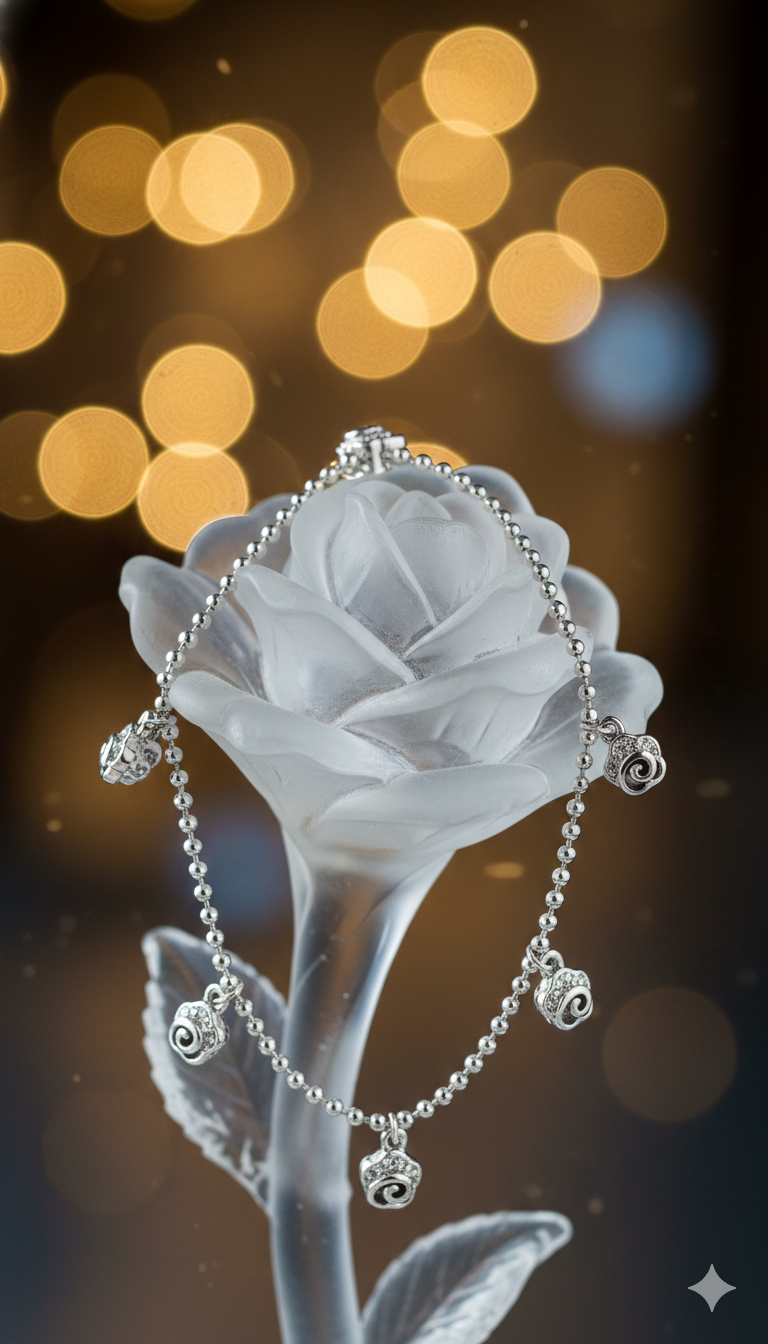Rose Bloom Charm Bracelet_1
