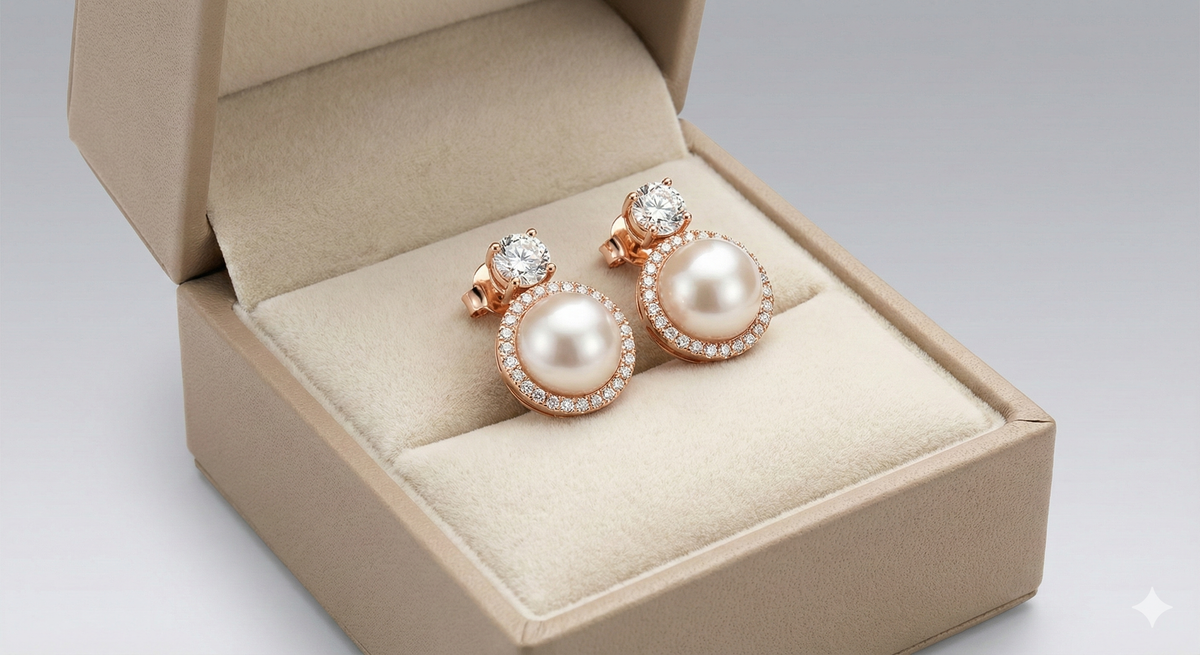Rose Gold Pearl Studs_1