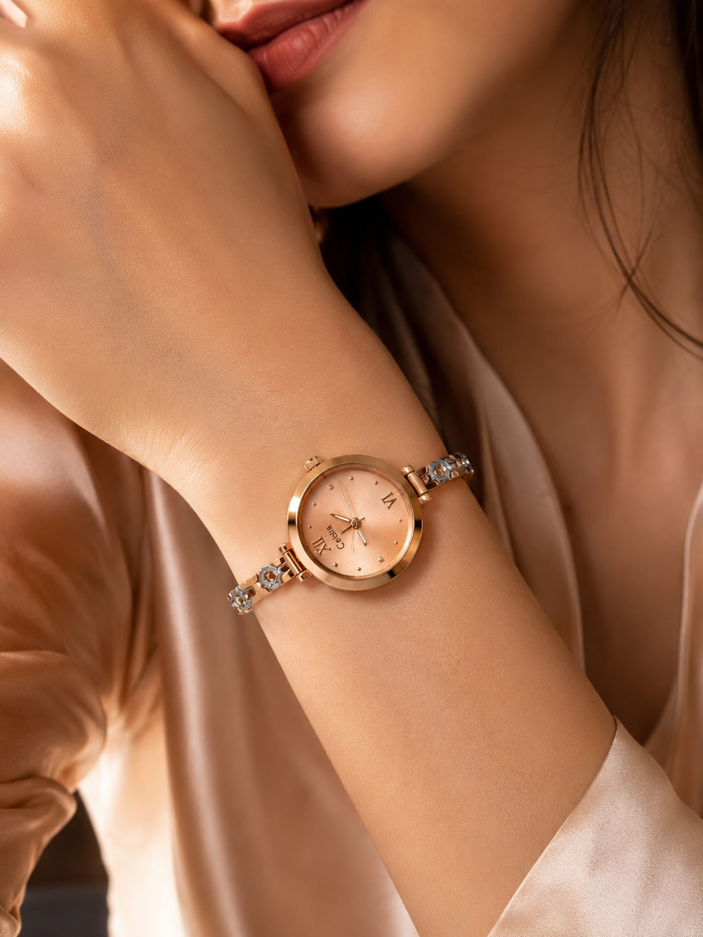Rose Gold Sparkle Watch