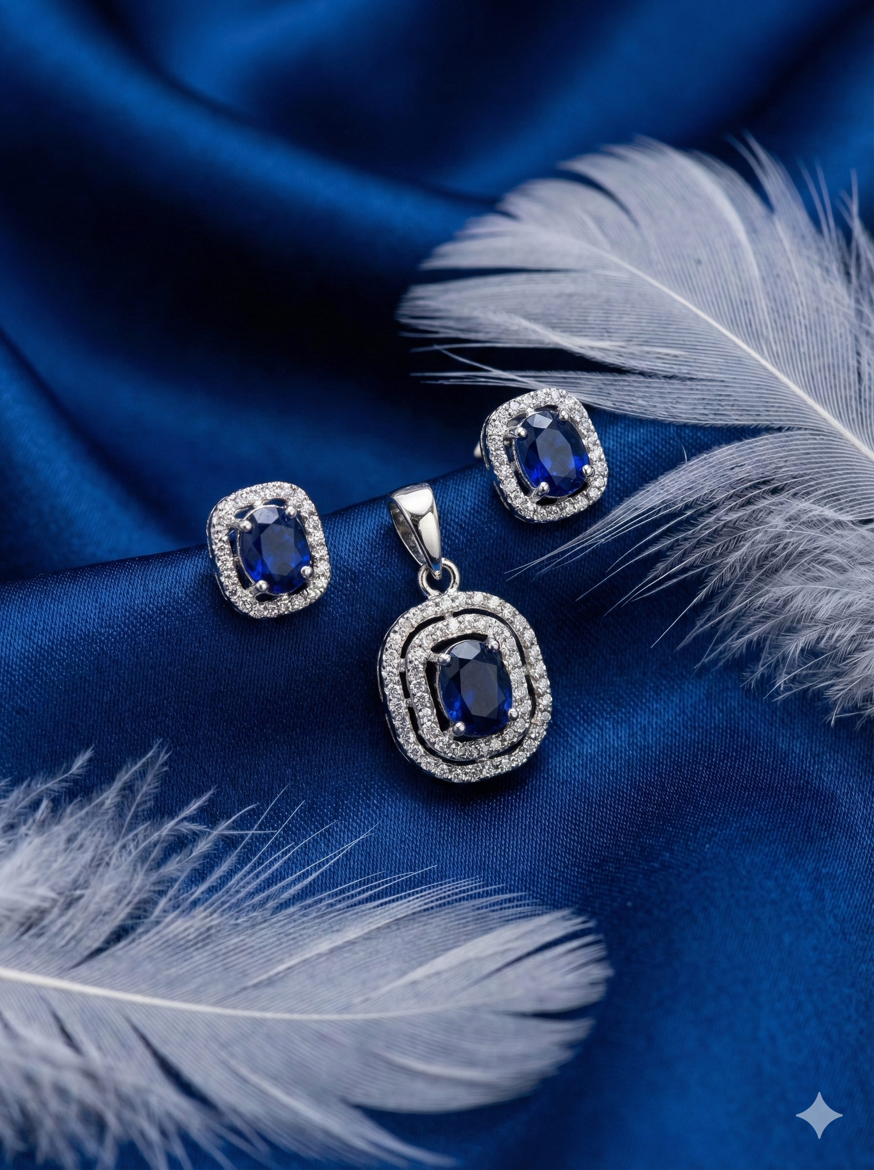 Royal Blue Sapphire Jewelry set_3
