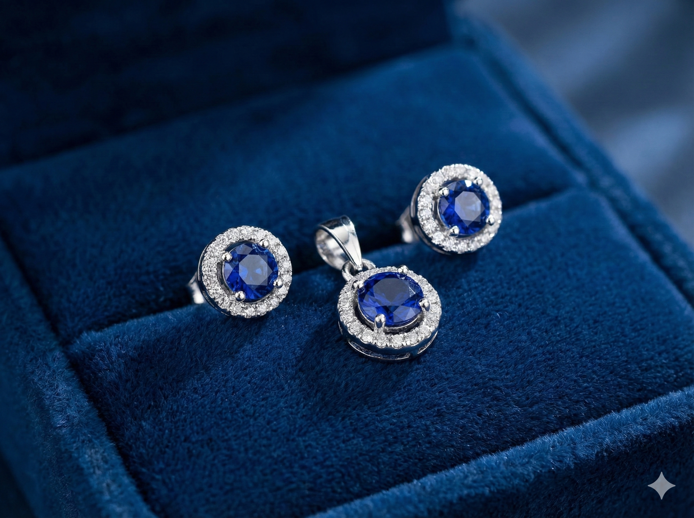 Royal Sapphire Halo set_4