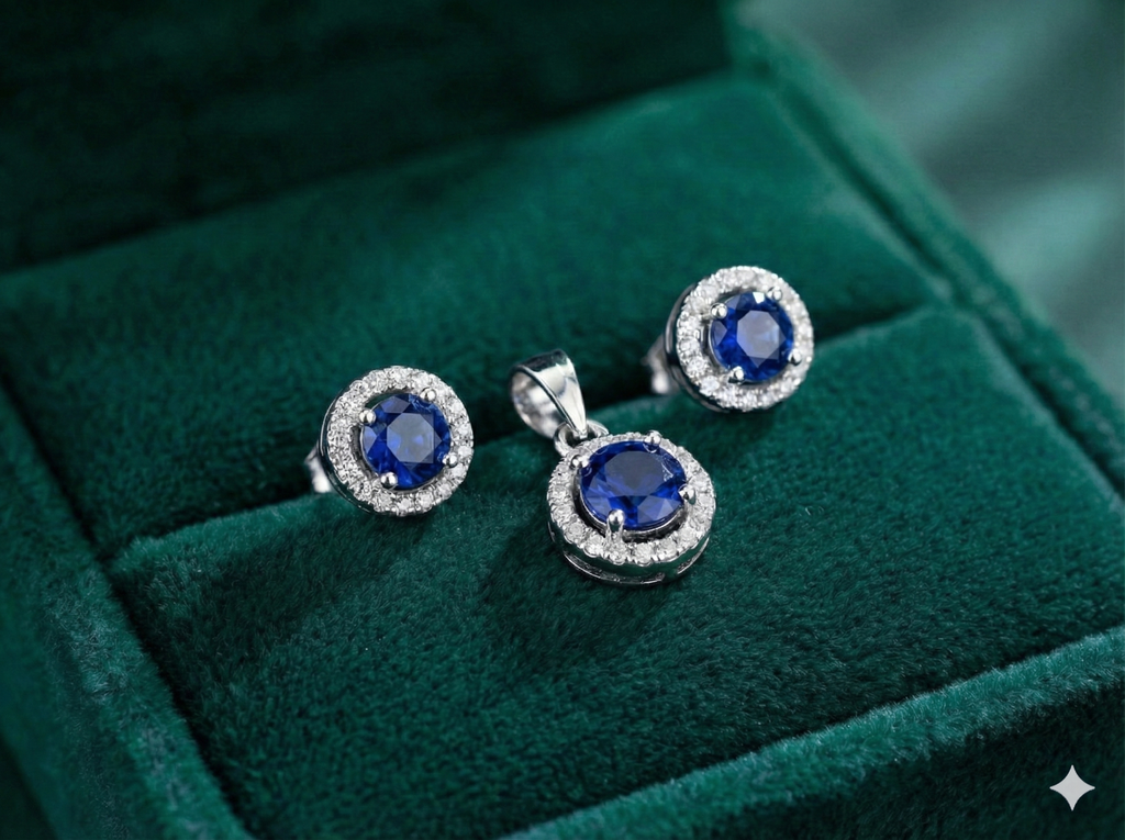 Royal Sapphire Halo set_2