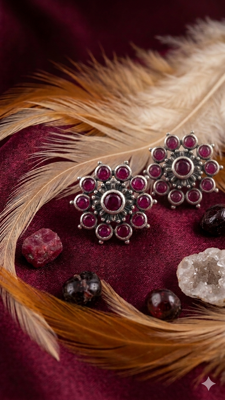 Ruby Bloom Studs