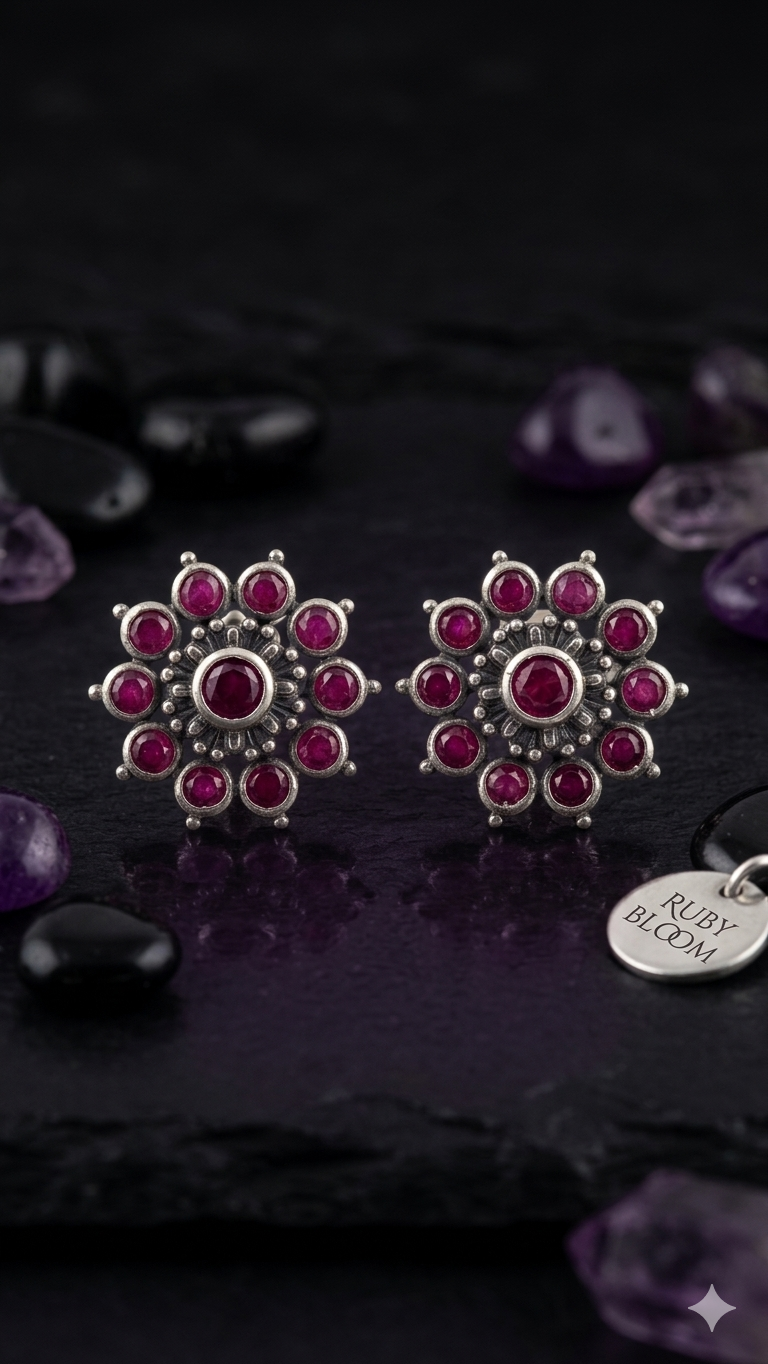 Ruby Bloom Studs
