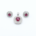 Ruby Halo Pendant