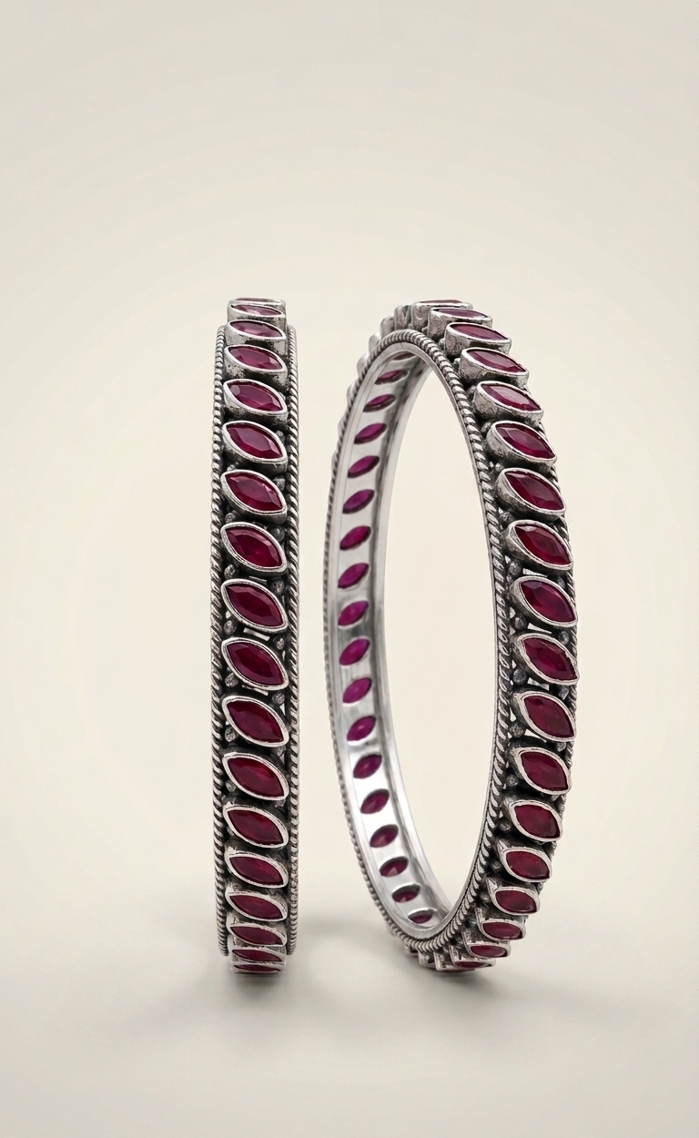 The Ruby Marquise Bangle