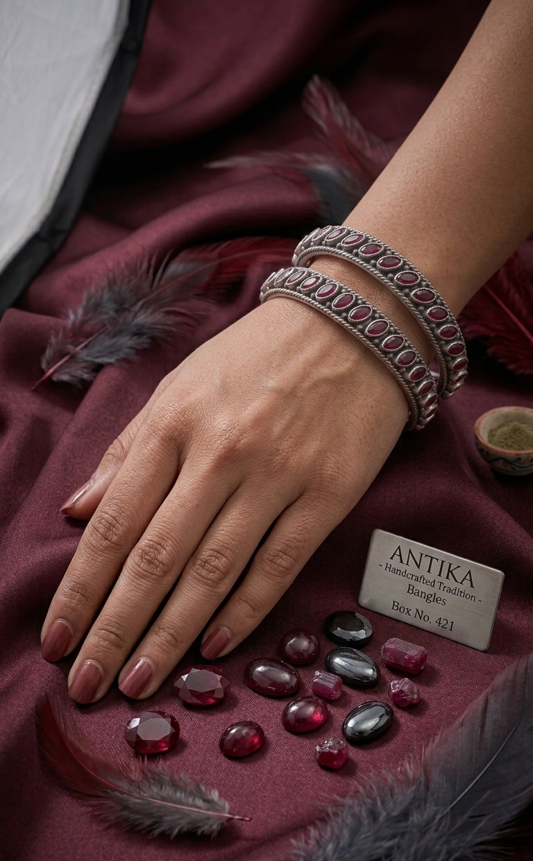 The Ruby Marquise Bangle