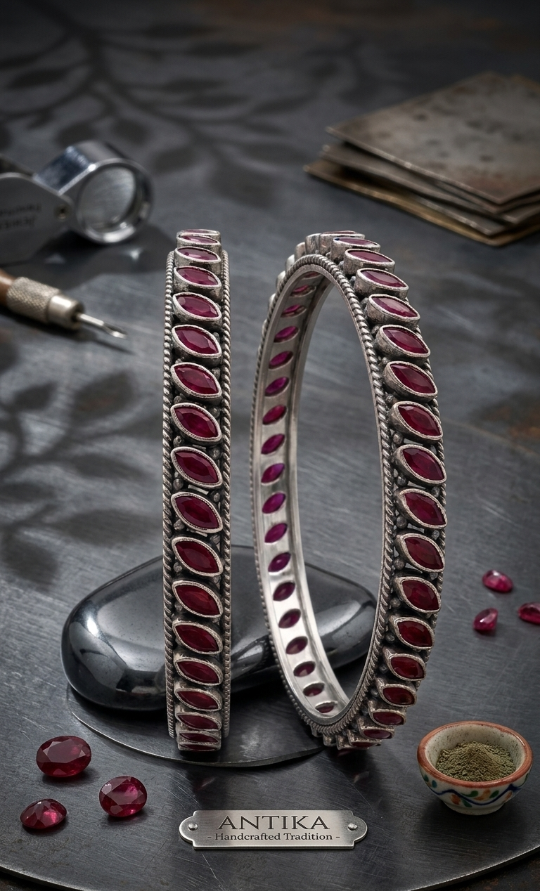 The Ruby Marquise Bangle