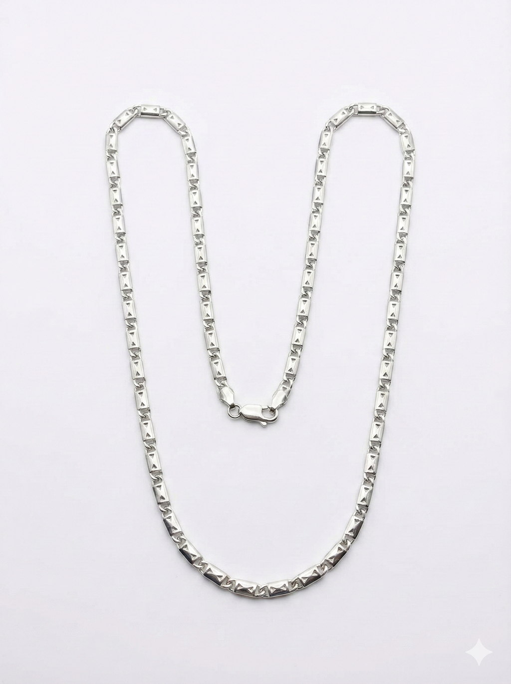 Silver Bar Link Chain_4