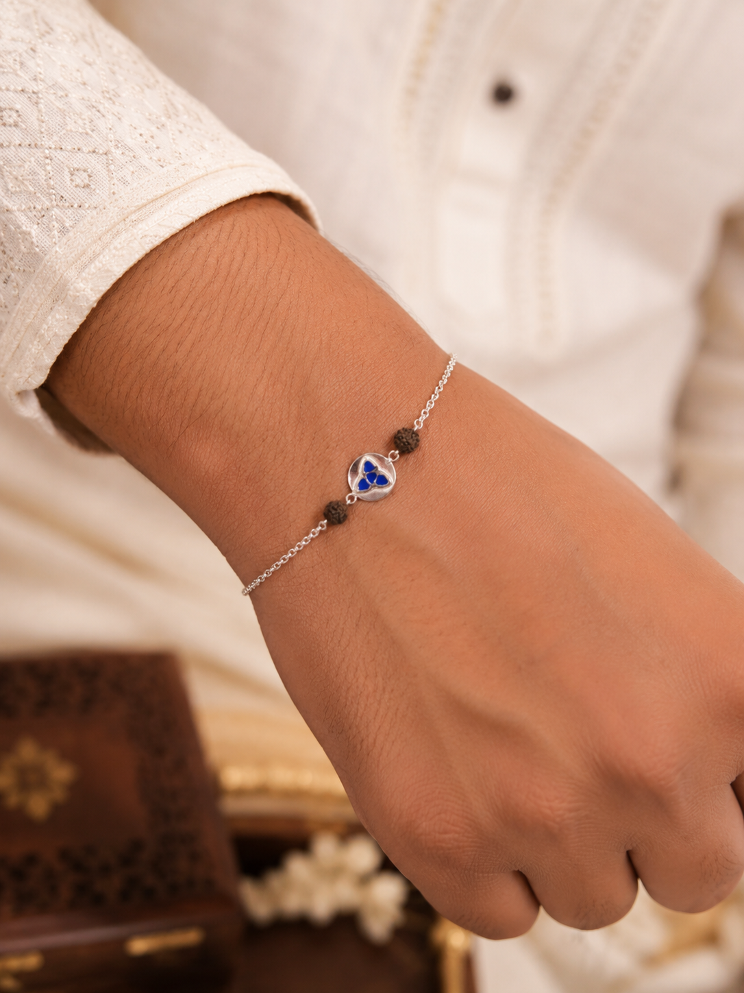 Silver Charm Rakhi