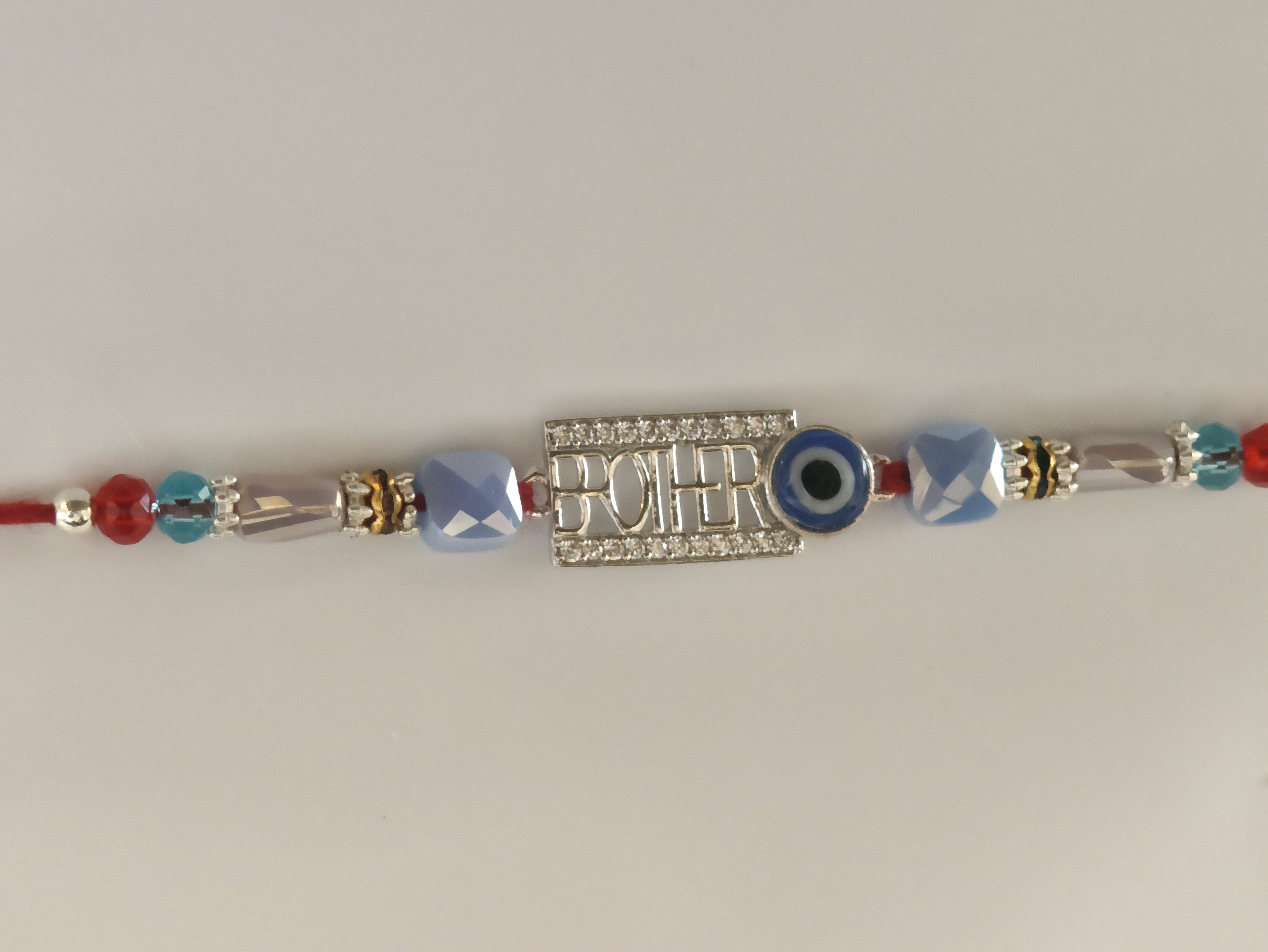 Silver Evil Eye Brother Rakhi