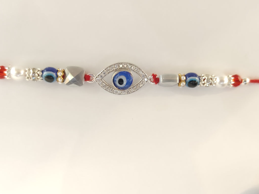 Silver Evil Eye Rakhi
