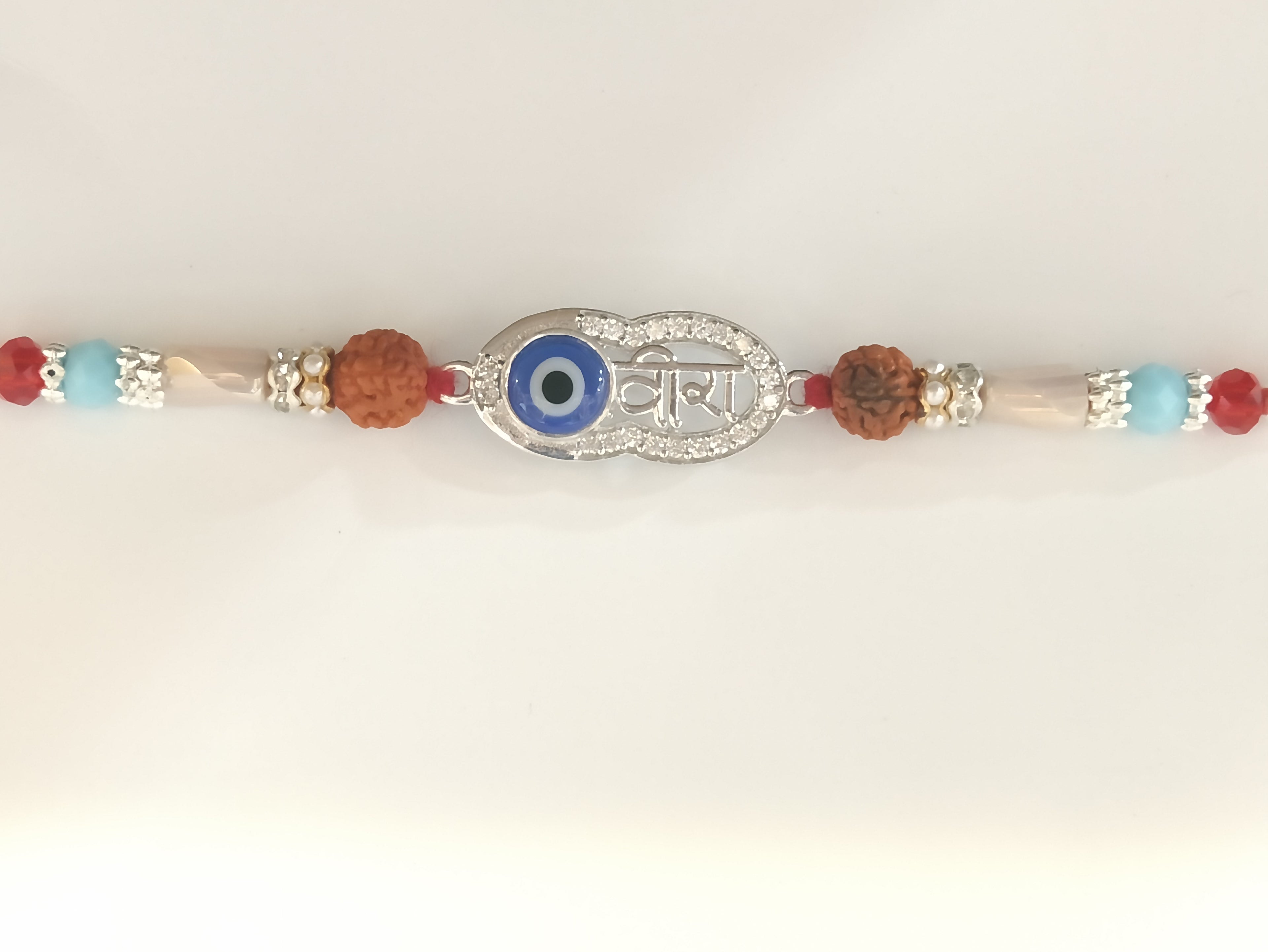 Silver Evil Eye Veera Rakhi