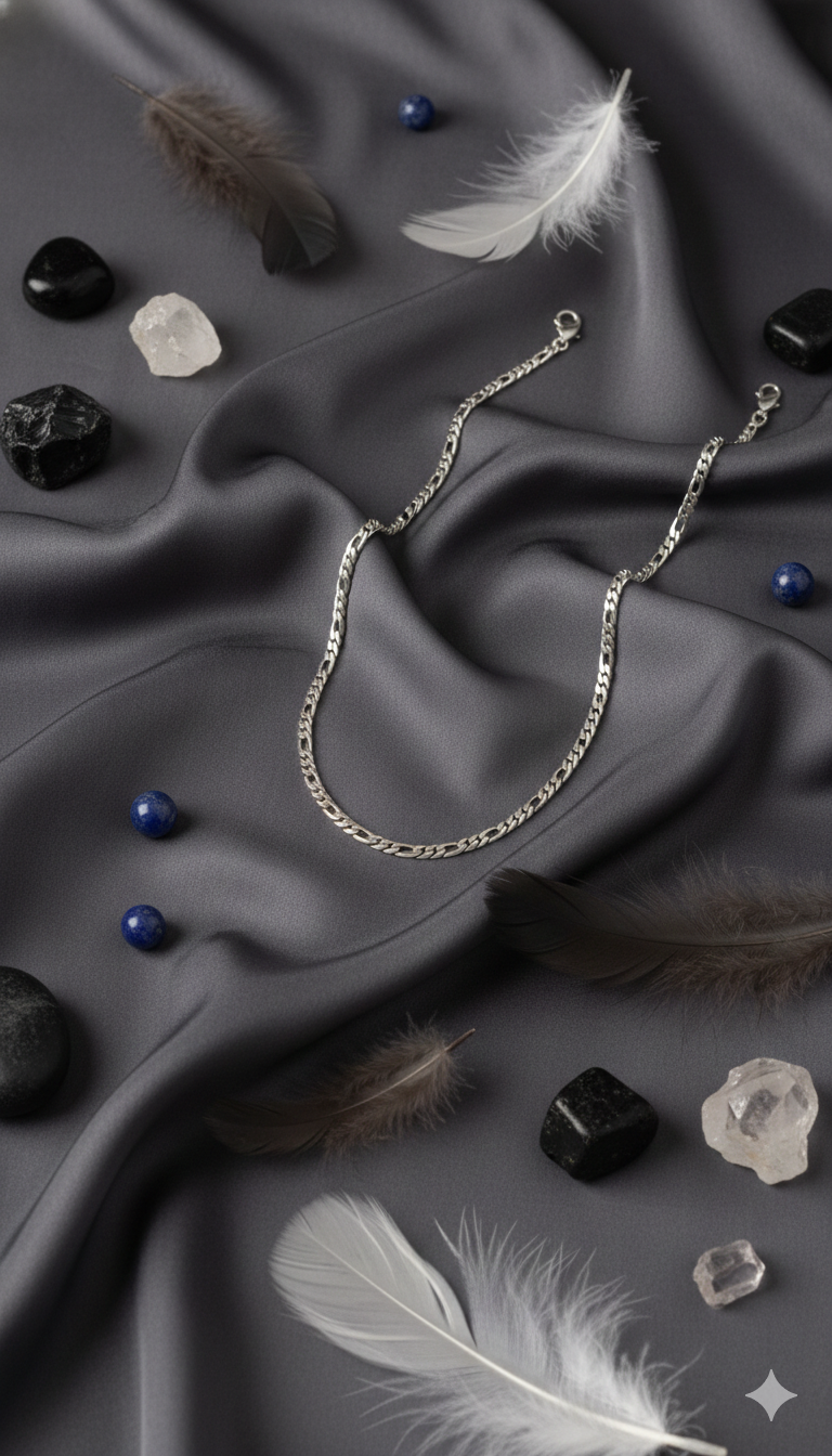 Silver Figaro Link Chain_1