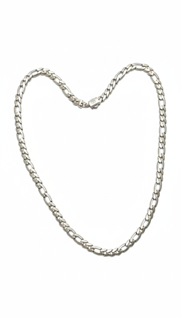 Silver Figaro Link Chain_3